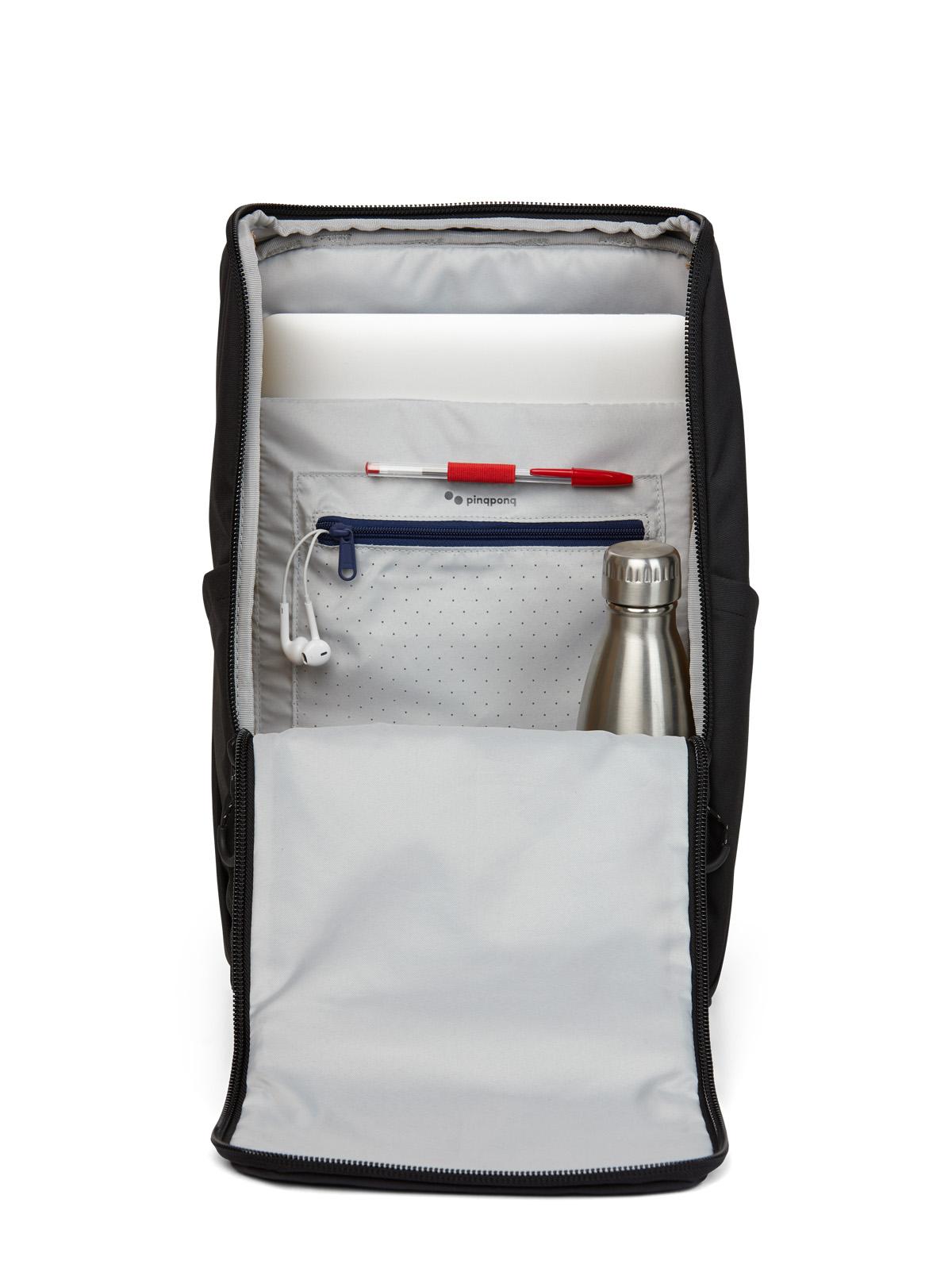 pinqponq Purik Rooted Black Backpack Rucksack schwarz